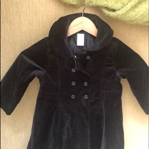 Gymboree girls velvet dressy pea coat size 3T
